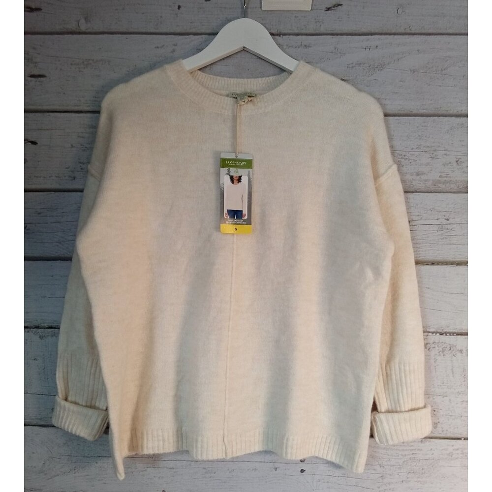 Legendary Outfitters Women's Soft and Cozy Crewneck Sweater, Cream Oatmeal Small